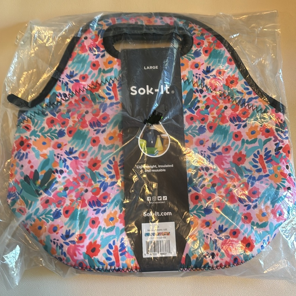 SOK IT Floral Insulated Tote Bag - Multicolor - Picture 2 of 2